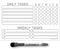 Dry Erase Whiteboard Task Planner - Glassboard Studio Removable Adhesive Decal with Fine-Tip Magnetic Marker