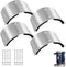 Kandishiex 4PCS Drywall Stilt Replacement Parts, Aluminum Alloy Stilt Accessories, Curved Leg Plates