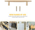 Brass Minimalist Cabinet Pulls Spacing Drawer Handles for Wardrobes Cabinets Bedside Tables Matte Finish Kitchen