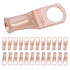 SELTERM 25pcs 6 AWG 5/16" Stud Battery Lugs, Heavy Duty Copper Wire Ring Terminals, UL Bare Copper Connectors