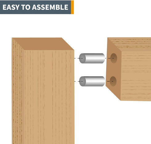 POWERTEC 71145 Hardened Steel Dowel Pins, 3/8-Inch, Heat Treated and Precisely Shaped for Accurate Alignment, Alloy
