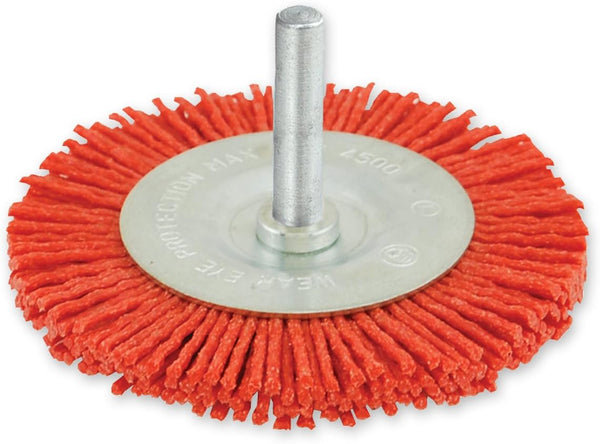 IVY Classic 39204 3" Nylon Abrasive Wheel Brush, 1/4" Shank, 1/Card