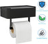 SUS304 JUYSON Toilet Paper Holder with Shelf, Flushable Wipes Dispenser Fits for Bathroom Wipe Storage, Keep Your Wipes