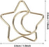 Golden Paper Clips, 10Pcs Funny Bookmark Marking Clips with Storage Case, Plastic Coated Electroplating Star Moon for