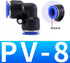 Pneumatic Connectors, 8mm Push in Elbow Connectors for Water Hose Quick Connect, 10 PCS