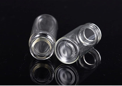 20 Pcs 10ml Glass Bottles, Sterile Vials with Self Healing Injection Port and Flip Off Aluminum Cap