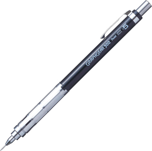 Pentel GraphGear 300 Mechanical Pencil, Box of 12 Pencils, Black (0.5mm)
