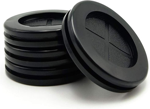 2 Inch Rubber Grommets for Wiring, 1-5/8 in ID, Double-Sided Plugs for Round Holes, 4 Pcs Automotive Wire Cable Grommets