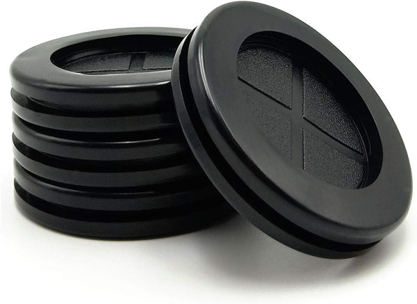 2 Inch Rubber Grommets for Wiring, 1-5/8 in ID, Double-Sided Plugs for Round Holes, 4 Pcs Automotive Wire Cable Grommets