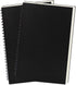 DSTELIN 9 inch x 6 inch Blank Spiral Notebook, 100GSM, Soft Cover, 2-Pack, 160 Pages / 80 Sheets, Black