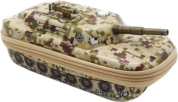 Pencil Case Large Capacity with Compartments, Waterproof EVA Organizer Stationery Box, Camouflage Yellow
