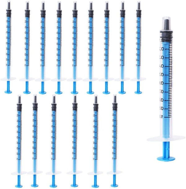 15 pcs 1ML/CC Plastic Syringe Disposable, Individual Sealed Wrap for Scientific Feeding