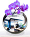 Skywin Convex Mirror Vase, 4.5 Inch Multipurpose Cubicle Mirror, Aesthetic Office Cubicle Accessories, Desk Mirror to