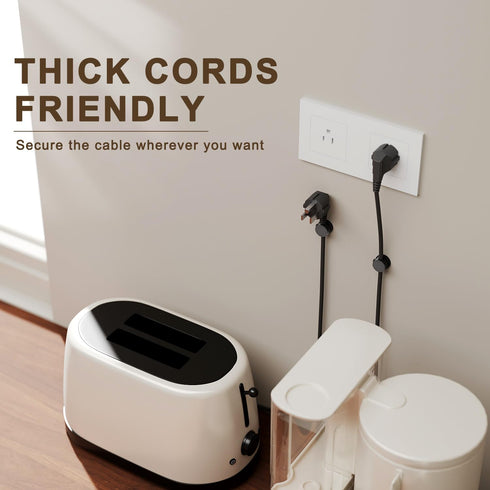 EveiGoncery 12 Pack 360 Cord Organizer Holder Clips Rotatble Spring Cable Management,Hide Phone Charging Cable Keeper