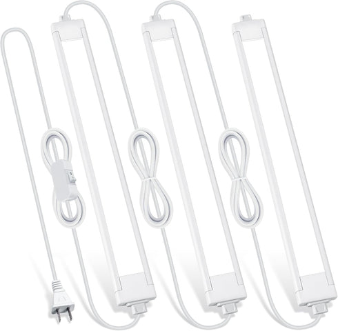 3 Pack Plug in Under Cabinet Lighting for Kitchen, 6500k Bright Under