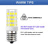 E17 LED Bulb, 4W Daylight White 6000K, Non-Dimmable, Appliance Bulb Under Microwave Oven, 2-Pack