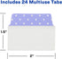 Avery Multiuse Ultra Tabs, 2" x 1.5", Assorted Pastel Dots, 24 Repositionable Tabs (74773)
