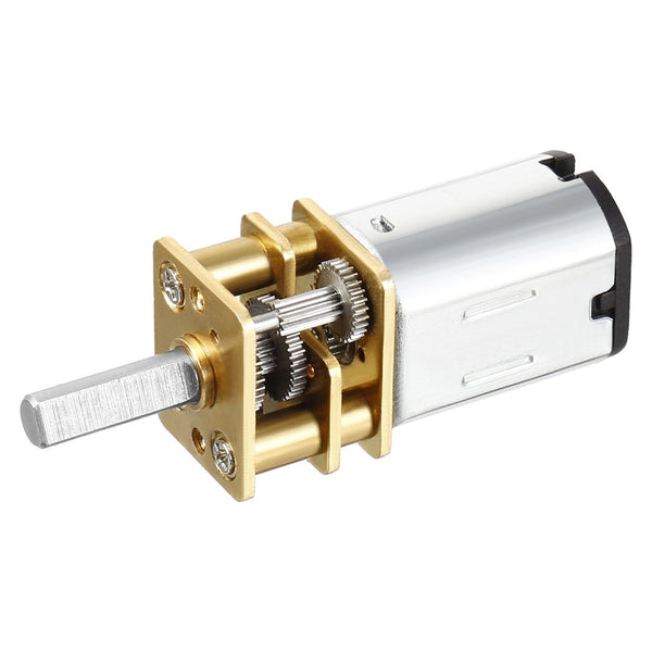 uxcell Micro Speed Reduction Motor, DC 6V 200RPM with Full Metal Gearbox, 0.18A Electric Gear Box Motor
