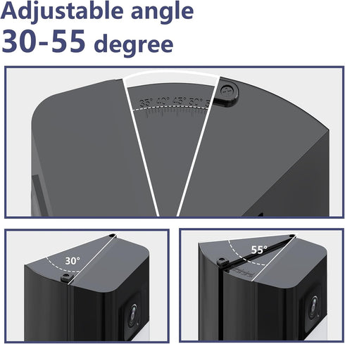 Video Doorbell Camera Angle Mount Compatible with Battery Doorbell Plus, Adjustable Doorbell Wedge Bracket