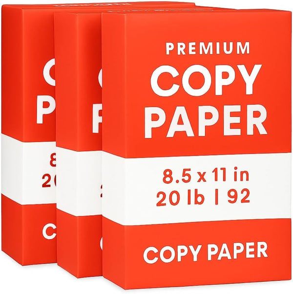 Generic Business Bulk Copy Paper 3 Reams (1,500 Sheets) | Jam-Free, High-Speed Printing