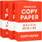 Generic Business Bulk Copy Paper 3 Reams (1,500 Sheets) | Jam-Free, High-Speed Printing