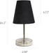 LT1198-BLK-2PK 10.5" 2-Pack Set, Simple Designs Stylish Mini Pop of Color Table Lamp for Living Room, Bedroom, Office