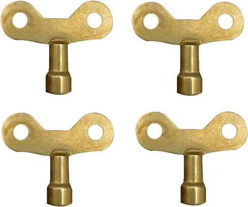 4PCS Square Hole Tone Tap Faucet Key Knob, 6mm Gold Plumbing Faucet Special Lock Plumbers Tool