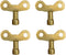 4PCS Square Hole Tone Tap Faucet Key Knob, 6mm Gold Plumbing Faucet Special Lock Plumbers Tool