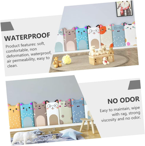 2 Pcs Soft Wall Stickers Decorative Kid Room Wall Pad Room Anti- Collision Cushion Safe Tape Changing Table Cover