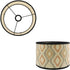 E27 11.8" 11.8" 7.87" 1 Crapyt Drum Wood Lampshade, Round Removable Lamp Cover, Vintage Geometric Pattern Lampshades