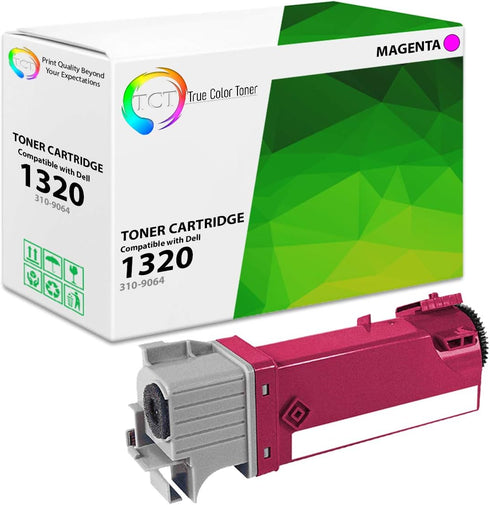 TCT Premium Compatible Toner Cartridge Replacement for Dell 310-9064 1320M Ku055 Magenta for Dell 1320, 1320C, 1320CN,