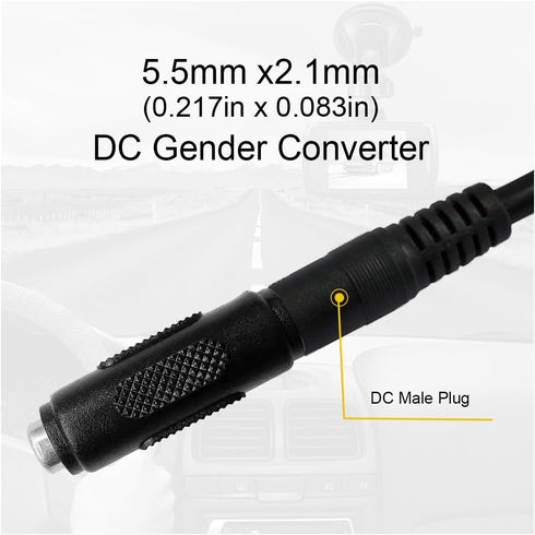 DUSCOKE 2PCS 12V 5.5mm 2.1mm DC Power Connector Adapter - x Female to Female Wire Ends Plug Barrel Jack Coupler for LED