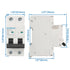 Baomain 25A AC Miniature Circuit Breaker, 400V 50Hz 6000A 2 Pole C65 MCB DIN Rail Mounting, MBM6C
