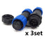 SD13 Waterproof 5 pin Power Cable Connector, LED Power Plug Socket, IP68 Industrial Electrical Cable Connector