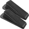 Premium Rubber Door Stoppers, 2 Pack Floor Wedge Door Stops for Heavy Duty Door, Carpet Gaps (Black)