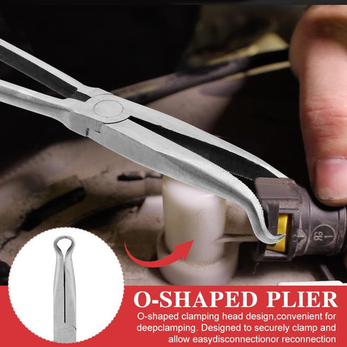 Electrical Disconnect Plier, Professional Automotive Hose Repair Tool for Radiator Hose Clamp, Long Spark Plug Removal