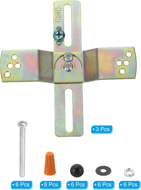 3set 180 PATIKIL Light Fixture Mounting Bracket, Ceiling Wall Light Crossbar Rotation Universal Lamp Fixture