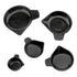 Weighing Pan Narrow Spout Plastic Scale Tray Set, 5 Sizes Black for Weighing Liquid Powder, etc. Lab Equipment