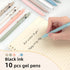 Gel Pens, 10 Pcs, 0.5mm Fine Point, Black Ink, Smooth Writing, No Bleed for Note Taking, Journaling, Office Supplies