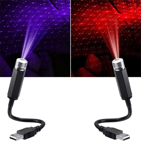 Car Roof Star Night Lights Mini LED Projection Lamp, USB Star Projector Night Light for Wedding, Ceiling, Bedroom, Party