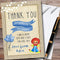 The Card Zoo Blue Boys Clown Personalized Childrens Birthday Party Thank You Cards