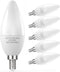 PARTPHONER E12 LED Light Bulbs - B11 Candelabra Bulbs 60W Equivalent, Non-Dimmable 6W LED Candle Bulb (Pack of 6)