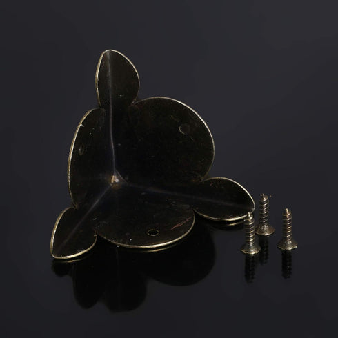 12Pcs 1.18"x1.18"x1.18" dophee Antique Brass Box Corner Protectors Edge Safety Guards Cabinet Furniture Desk Jewelry
