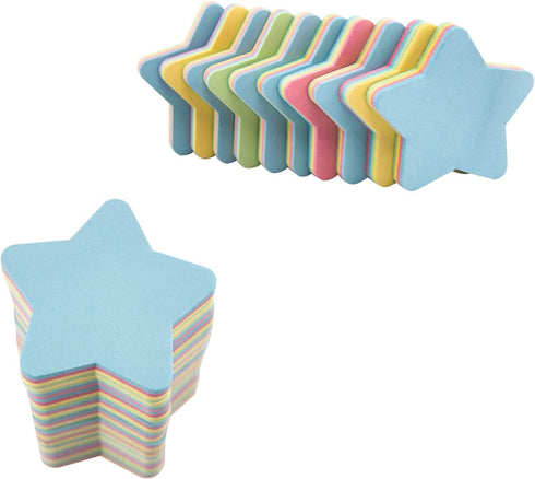 Star Sticky Notes - 1000 Sheets Mixed 4 Color Bulk Sale Self Stick Memo Notes for Office/School/Home