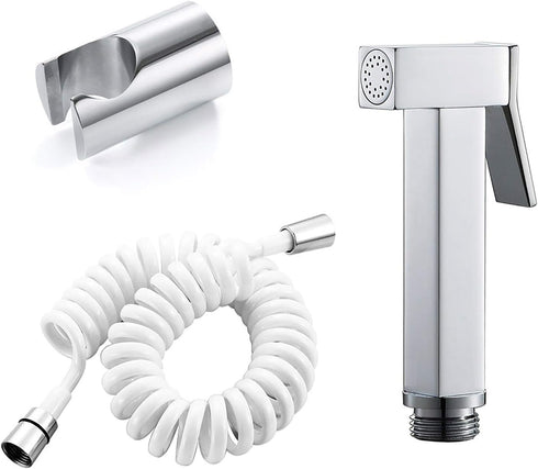 VNFOCRQJH Handheld Bidet Sprayer for Toilet, Chrome Portable Cloth Diaper Sprayer Set Brass