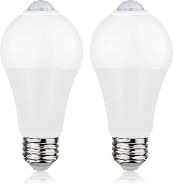 Motion Sensor LED Bulbs 12W (100W Equivalent) - Auto On/Off Dusk to