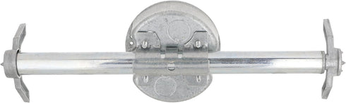 936 1.5-in. 2.5-in. RACO RETRO-BRACE Deep Ceiling Fan Box for Old Work Knockouts, Old Work Electrical Box, Adjustable