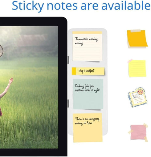 Monitor Memo Board - 2 pcs Magnetic Whiteboard Memo Board for Desktop with 3 Pens