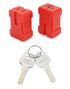 QWORK Electrical Cord Plug Lockout Device, 2 Pack Safety Lock for 2 & 3 Prong Plugs, Built-in Lock Cylinder