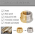 Nickel Plated Brass Reducer Faucet Adapter, G 1/2 Male to 3/8 Female Compression Hose Fitting, 4PCS